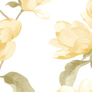 Papier peint intissé Brume de magnolia jaune beurre - Le Beau Jardin - Casadeco - BJAR202542002