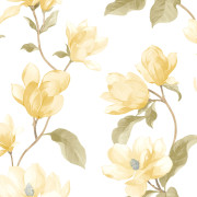 Papier peint intissé Brume de magnolia jaune beurre - Le Beau Jardin - Casadeco - BJAR202542002