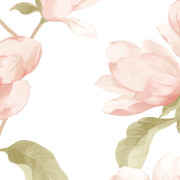 Papier peint intissé Brume de magnolia rose blush - Le Beau Jardin - Casadeco - BJAR2025494101