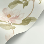 Papier peint intissé Brume de magnolia rose blush - Le Beau Jardin - Casadeco - BJAR2025494101