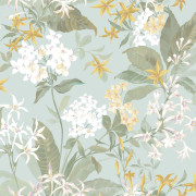 Papier peint intissé Songe de Jasmin céladon - Le Beau Jardin - Casadeco - BJAR202566025