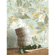 Papier peint intissé Songe de Jasmin céladon - Le Beau Jardin - Casadeco - BJAR202566025