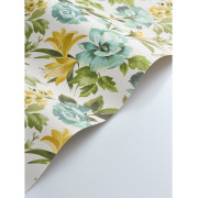 Papier peint intissé Bouquet d'été émeraude - Le Beau Jardin - Casadeco - BJAR202576706