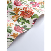 Papier peint intissé Bouquet d'été rouge passion - Le Beau Jardin - Casadeco - BJAR202578654