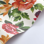Papier peint intissé Bouquet d'été rouge passion - Le Beau Jardin - Casadeco - BJAR202578654