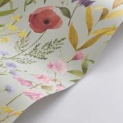 Papier peint intissé Fleurs des champs bleu doux - Le Beau Jardin - Casadeco - BJAR87656172