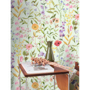 Papier peint intissé Fleurs des champs bleu doux - Le Beau Jardin - Casadeco - BJAR87656172