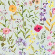 Papier peint intissé Fleurs des champs bleu doux - Le Beau Jardin - Casadeco - BJAR87656172