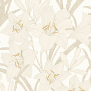 Papier peint intissé Clair de Lys naturel - Le Beau Jardin - Casadeco - BJAR202581001