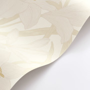 Papier peint intissé Clair de Lys naturel - Le Beau Jardin - Casadeco - BJAR202581001