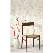 Papier peint intissé Clair de Lys naturel - Le Beau Jardin - Casadeco - BJAR202581001