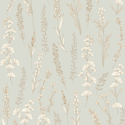 Papier peint intissé Carnet botanique bleu doux - Le Beau Jardin - Casadeco - BJAR202596314