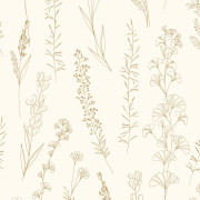Papier peint intissé Carnet botanique naturel - Le Beau Jardin - Casadeco - BJAR202591234
