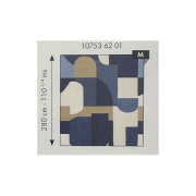 Panoramique intissé Solena bleu - 250X280cm - Blue Shades - Caselio - BLS107536201