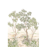 Panoramique vinyle sur intissé Terre d'acacias vert feuillage - 200X310cm - Wonderwalls 3 - Casadeco - WDWT202217704V