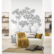 Panoramique intissé Terre d'acacias noir fusain - 200X310cm - Wonderwalls 3 - Casadeco - WDWT202217603NW