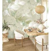 Panoramique vinyle sur intissé Souffle Végétal vert amande - 200X310cm - Wonderwalls 3 - Casadeco - WDWT202287704V