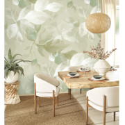 Panoramique vinyle sur intissé Souffle Végétal vert amande - 200X250cm - Wonderwalls 3 - Casadeco - WDWT202287705V