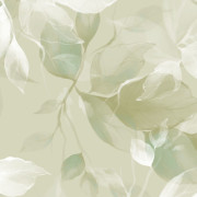 Panoramique vinyle sur intissé Souffle Végétal vert amande - 200X280cm - Wonderwalls 3 - Casadeco - WDWT202287703V