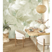 Panoramique vinyle sur intissé Souffle Végétal vert amande - 200X280cm - Wonderwalls 3 - Casadeco - WDWT202287703V