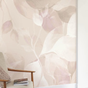 Panoramique vinyle sur intissé Souffle Végétal rose nude - 200X310cm - Wonderwalls 3 - Casadeco - WDWT202284504V