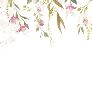 Panoramique vinyle sur intissé Orchidées en vol - 300x280cm - Wonderwalls 3 - Casadeco - WDWT202167108V