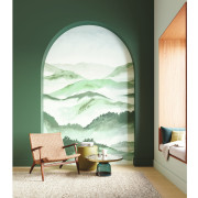Panoramique vinyle sur intissé Echo des vallées vert canopée - 200X310cm - Wonderwalls 3 - Casadeco - WDWT202177304V