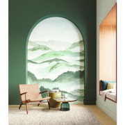 Panoramique vinyle sur intissé Echo des vallées vert canopée - 200X280cm - Wonderwalls 3 - Casadeco - WDWT202177303V