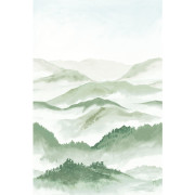 Panoramique intissé Echo des vallées vert canopée - 200X310cm - Wonderwalls 3 - Casadeco - WDWT202177204NW