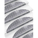 Protection d'escalier demi lune - Marchette aluminium traits STEELTRED Hamat