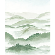 Panoramique intissé Echo des vallées vert canopée - 200X250cm - Wonderwalls 3 - Casadeco - WDWT202177205NW