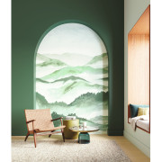 Panoramique intissé Echo des vallées vert canopée - 200X250cm - Wonderwalls 3 - Casadeco - WDWT202177205NW