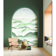 Panoramique intissé Echo des vallées vert canopée - 200X280cm - Wonderwalls 3 - Casadeco - WDWT202177203NW