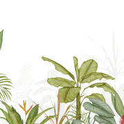 Panoramique vinyle sur intissé Eden Tropical vert palme- 400X310cm - Wonderwalls 3 - Casadeco - WDWT202337312V
