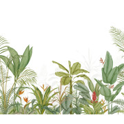 Panoramique vinyle sur intissé Eden Tropical vert palme- 300X250cm - Wonderwalls 3 - Casadeco - WDWT202337307V