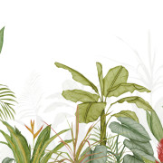 Panoramique vinyle sur intissé Eden Tropical vert palme- 400X280cm - Wonderwalls 3 - Casadeco - WDWT202337311V