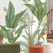 Panoramique intissé Eden Tropical vert palme- 400X280cm - Wonderwalls 3 - Casadeco - WDWT202337211NW