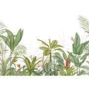 Panoramique intissé Eden Tropical vert palme- 400X280cm - Wonderwalls 3 - Casadeco - WDWT202337211NW