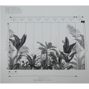 Panoramique vinyle sur intissé Eden Tropical noir- 400X280cm - Wonderwalls 3 - Casadeco - WDWT202339511V
