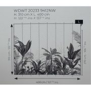 Panoramique intissé Eden Tropical noir- 400X310cm - Wonderwalls 3 - Casadeco - WDWT202339412NW