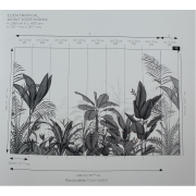 Panoramique intissé Eden Tropical noir- 400X280cm - Wonderwalls 3 - Casadeco - WDWT202339411NW