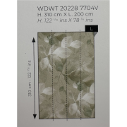 Panoramique vinyle sur intissé Souffle Végétal vert amande - 200X310cm - Wonderwalls 3 - Casadeco - WDWT202287704V