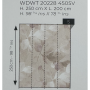 Panoramique vinyle sur intissé Souffle Végétal rose nude - 200X250cm - Wonderwalls 3 - Casadeco - WDWT202284505V