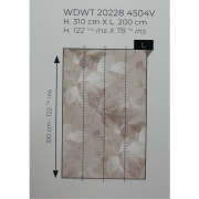 Panoramique vinyle sur intissé Souffle Végétal rose nude - 200X310cm - Wonderwalls 3 - Casadeco - WDWT202284504V