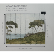 Panoramique vinyle sur intissé Pinèdes Littorales - 400X310cm - Wonderwalls 3 - Casadeco - WDWT202237112V