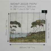 Panoramique vinyle sur intissé Pinèdes Littorales - 300x250cm - Wonderwalls 3 - Casadeco - WDWT202237107V