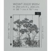 Panoramique vinyle sur intissé Terre d'acacias noir fusain - 200X250cm - Wonderwalls 3 - Casadeco - WDWT202219103V