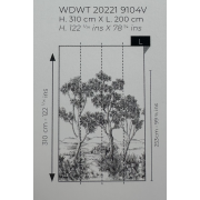 Panoramique vinyle sur intissé Terre d'acacias noir fusain - 200X310cm - Wonderwalls 3 - Casadeco - WDWT202219104V