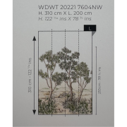 Panoramique intissé Terre d'acacias vert feuillage - 200X310cm - Wonderwalls 3 - Casadeco - WDWT202217604NW