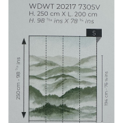 Panoramique vinyle sur intissé Echo des vallées vert canopée - 200X250cm - Wonderwalls 3 - Casadeco - WDWT202177305V